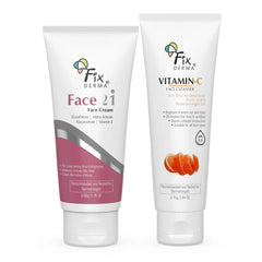 Vitamin C Face Wash and Face 21 Cream Combo Pack for All Skin Types
