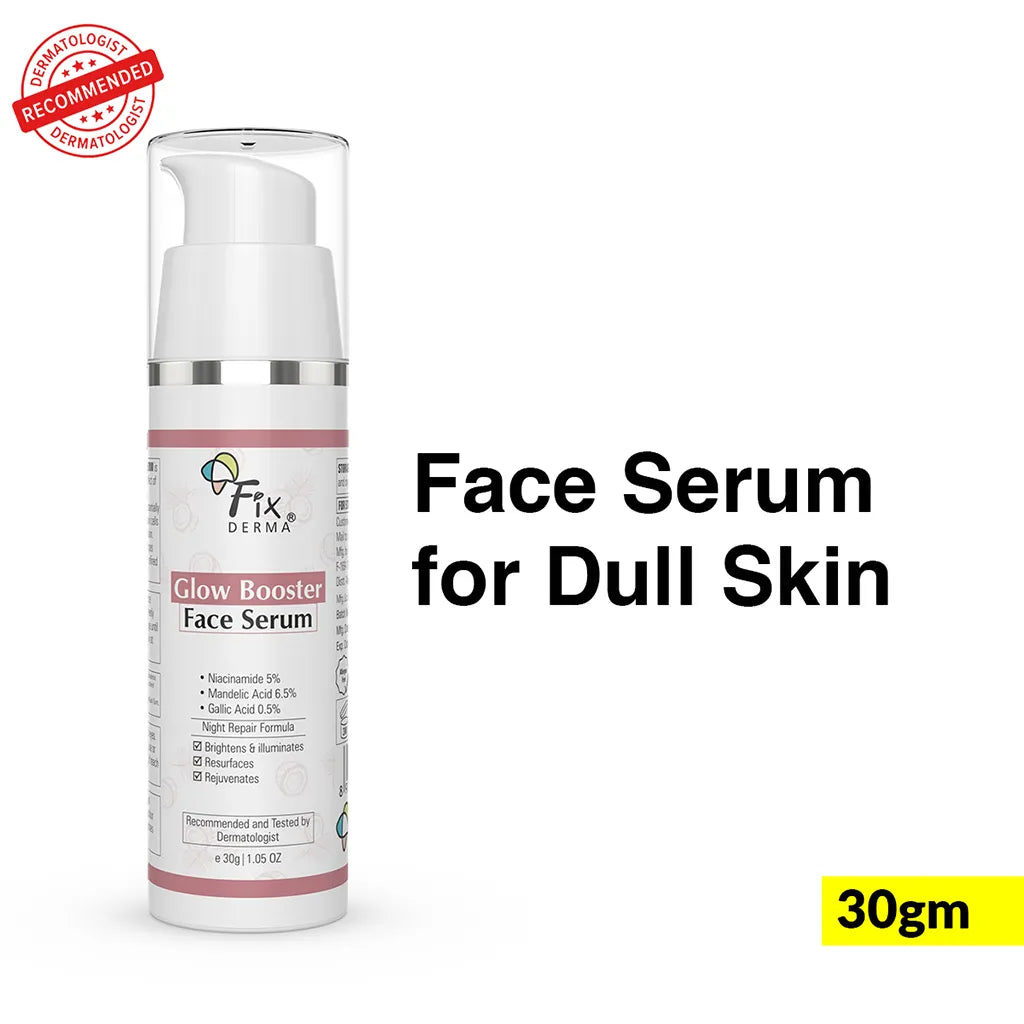 Glow Booster Face serum - Skin Brightening Serum | 6.5% Mandelic Acid, 0.5% Gallic Acid, 5% Niacinamide Serum