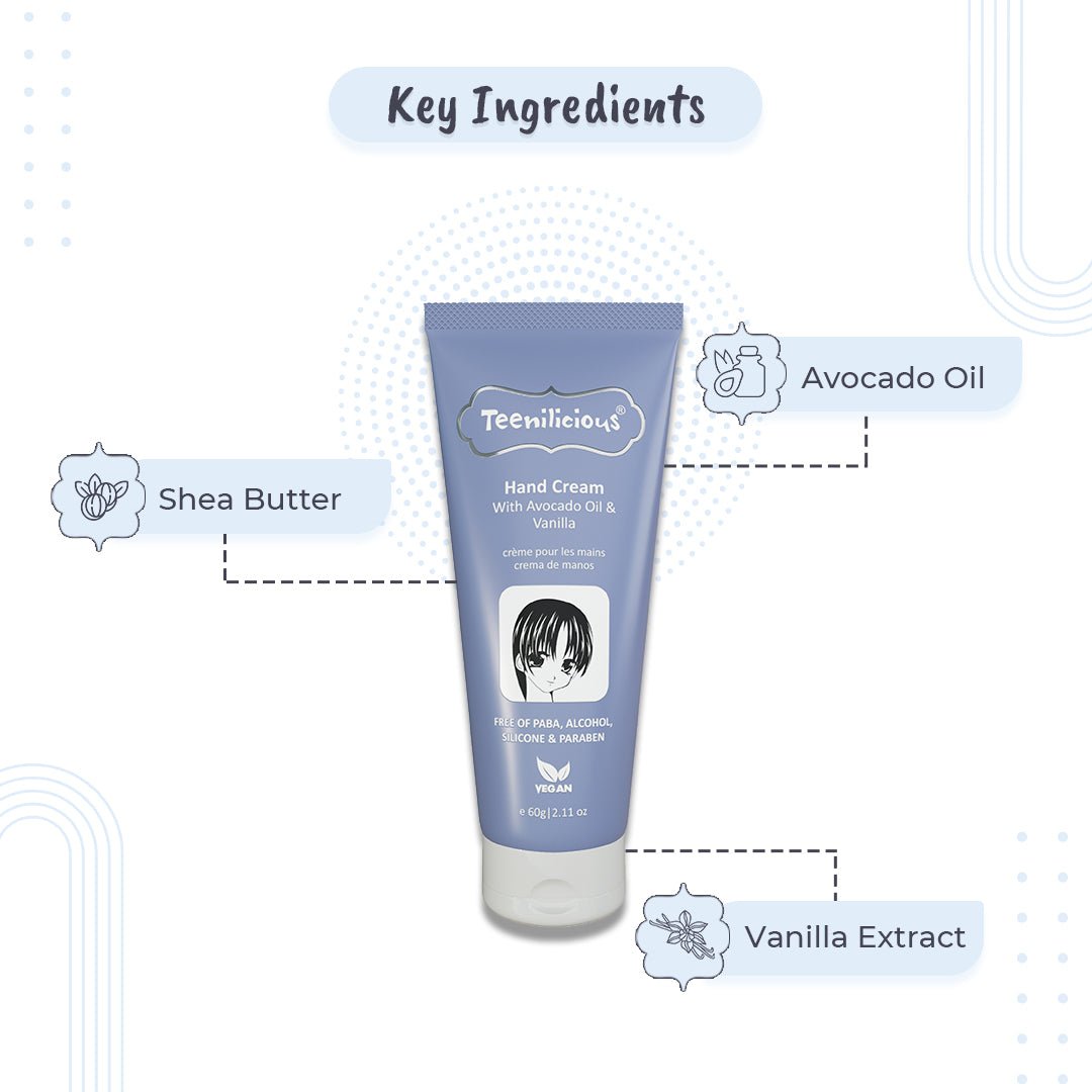 Key Ingredients Of Hand Cream With Avocado Oil & Vanilla