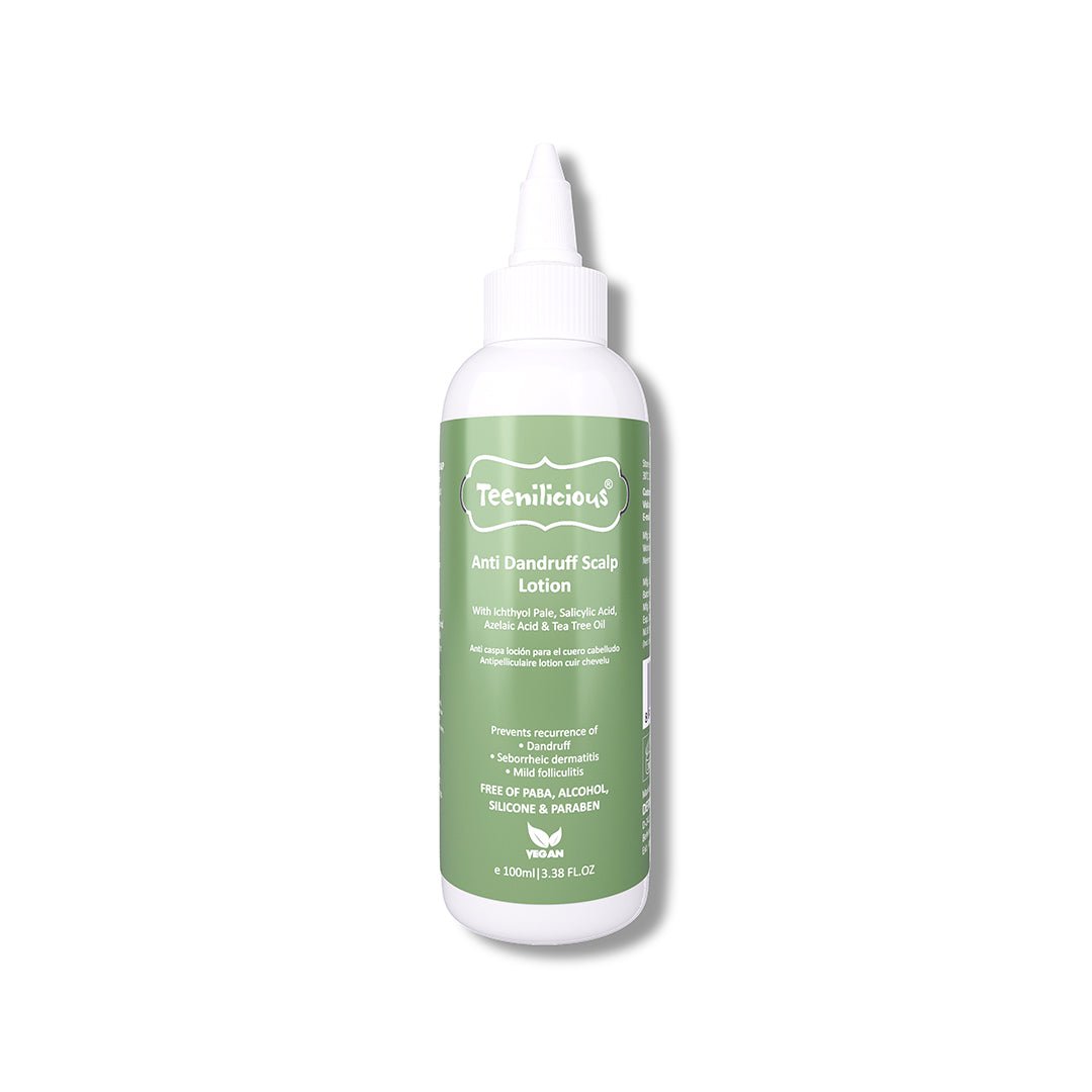 Teenilicious Anti-dandruff lotion with Salicylic Acid, Azelaic Acid & Tea Tree Oil for Folliculitis