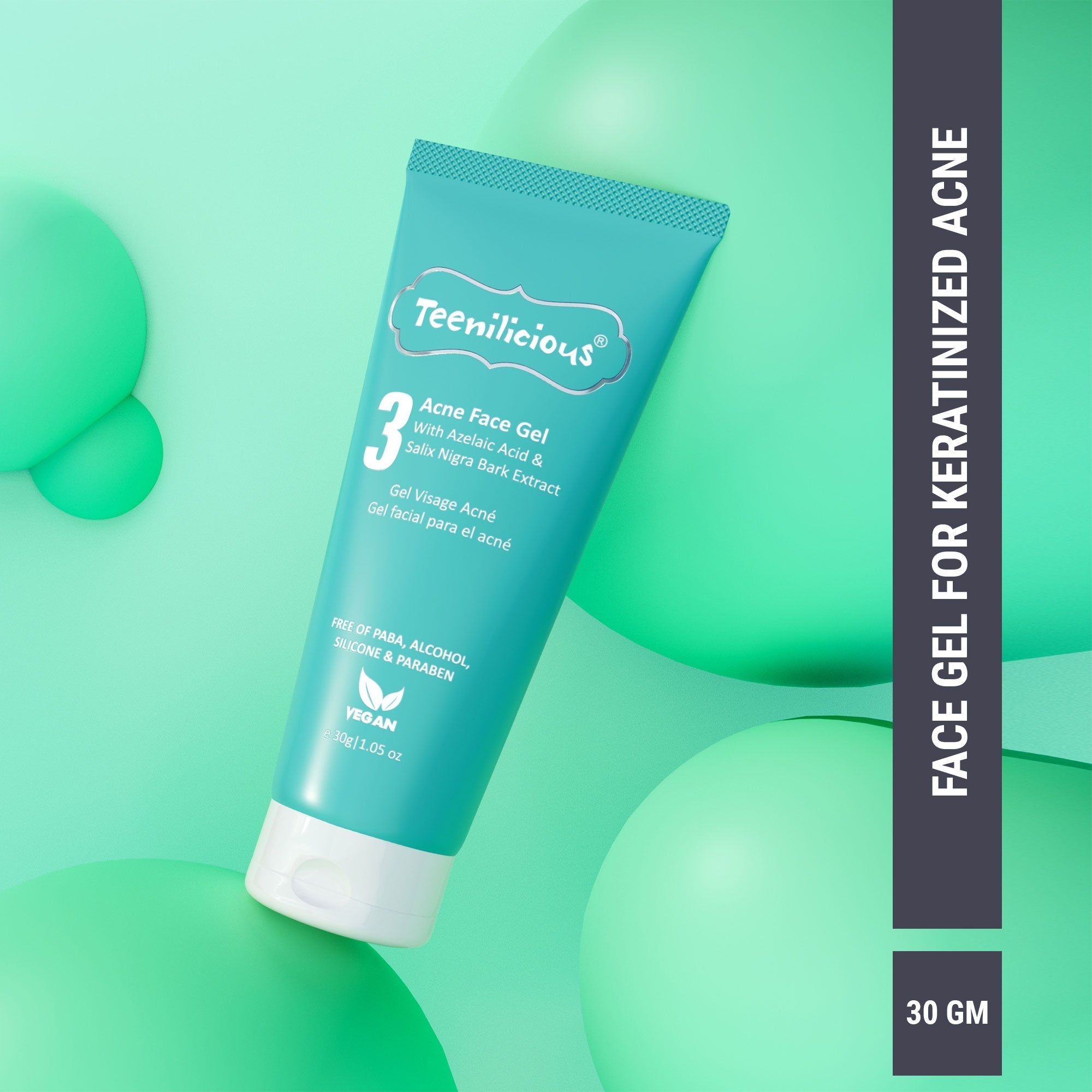 » Teenilicious Acne Gel With Azelaic Acid - Clear Skin Pores Off Acne Causing Bacteria (100% off)