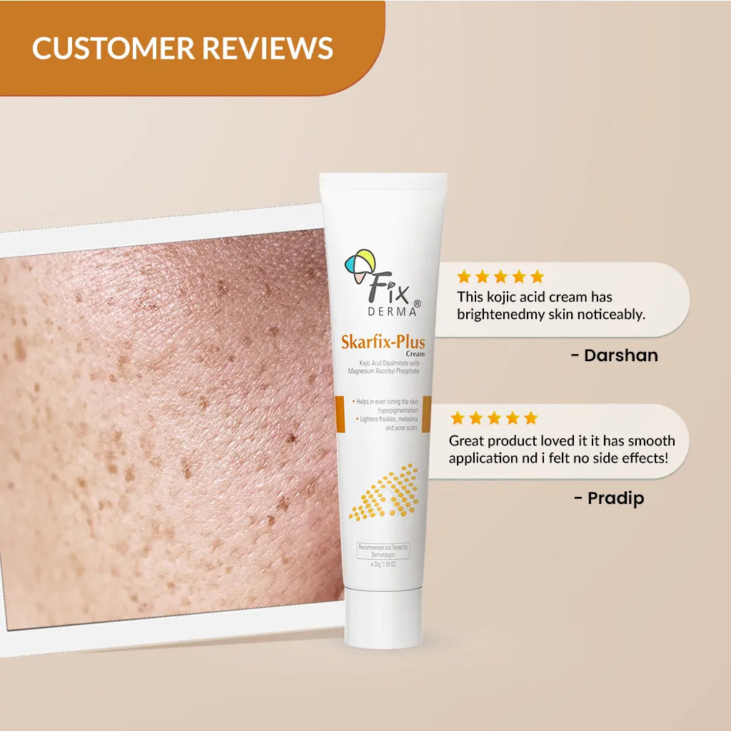 2% Kojic Acid + 1% Arbutin, Skarfix-Plus Scar Removal Cream, Hyperpigmentation and Melasma Treatment