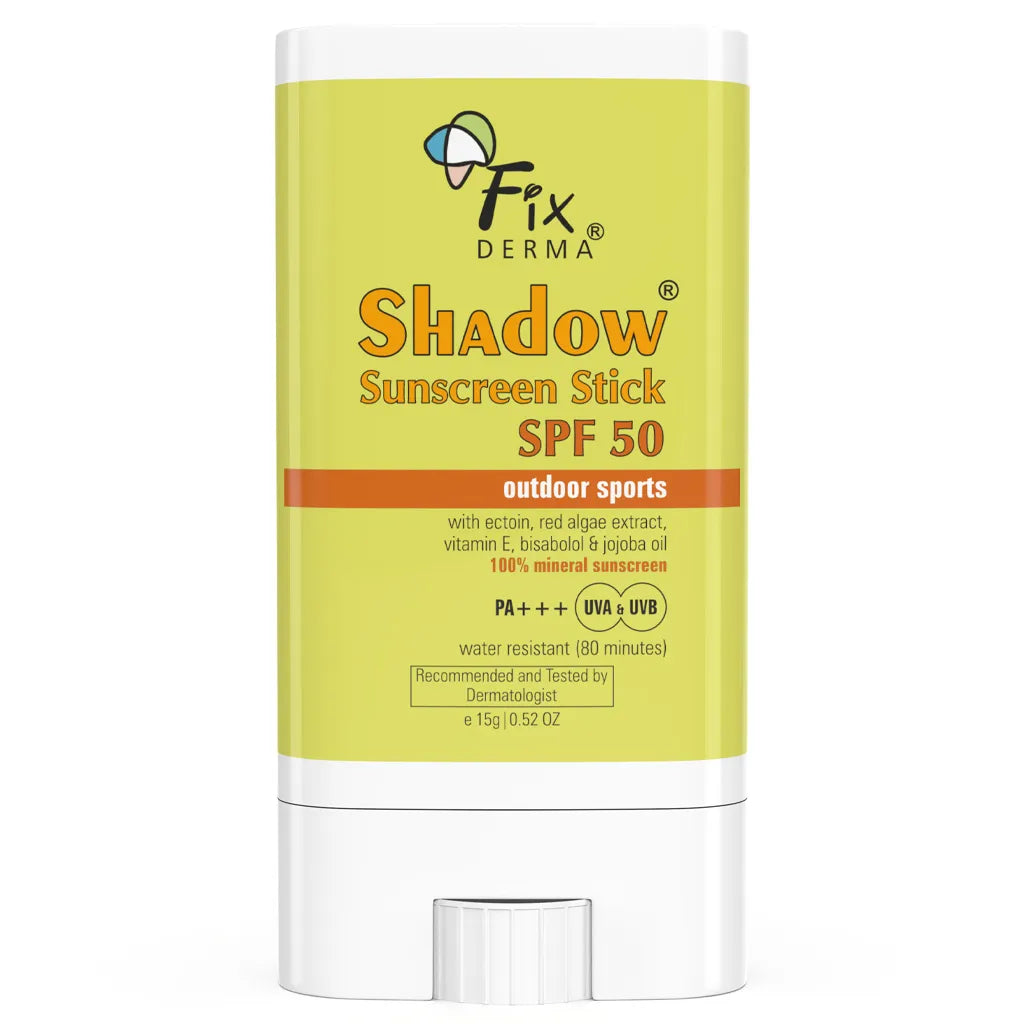 Fixderma Shadow Sunscreen Stick SPF 50 for outdoor sports in orange color